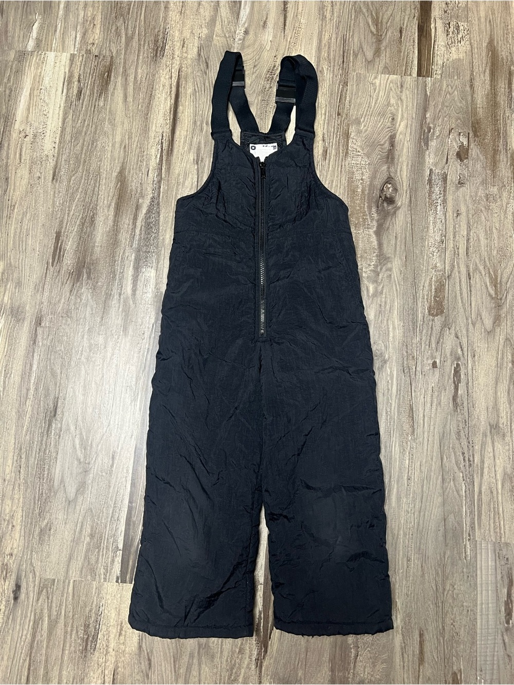 Vintage OshKosh B'gosh Black Insulated Winter Snow Bib Pants Size 5/6